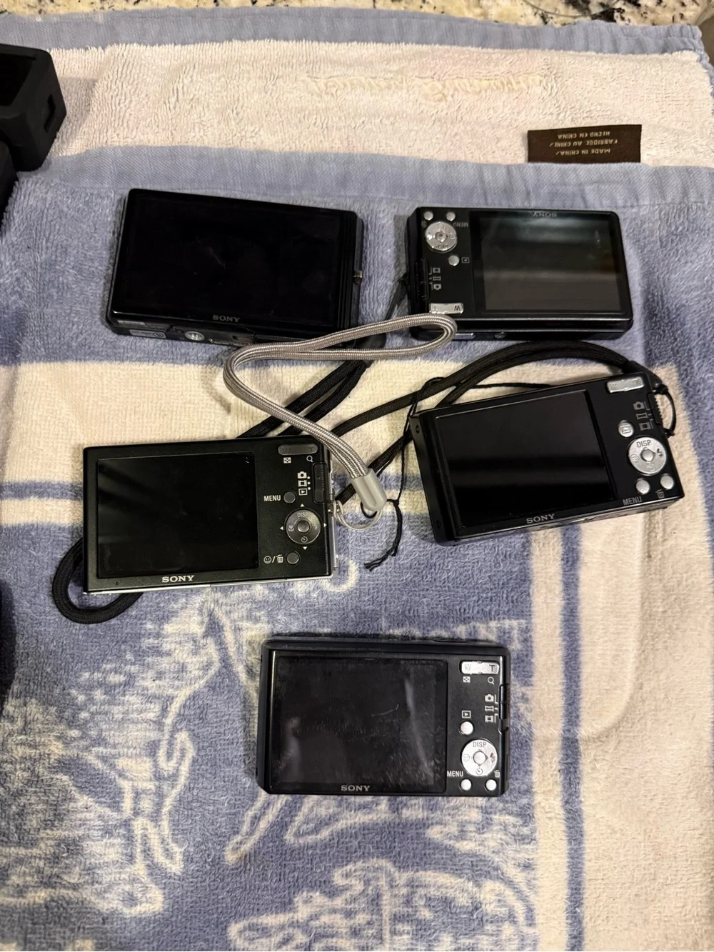 Sony Cyber-shot Digital Camera Bundle - Black & Silver ALL WORK! Rare y2k